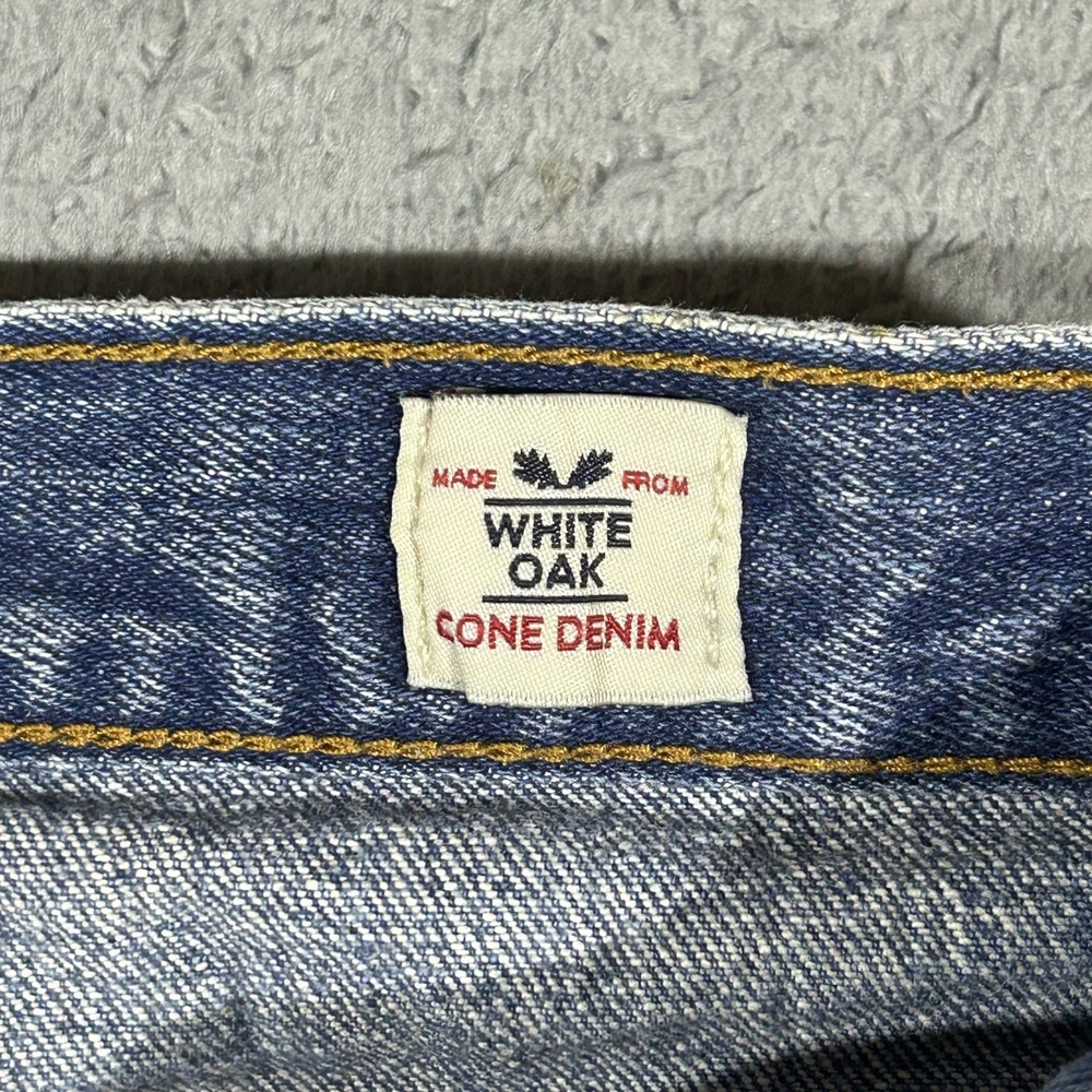 Levis White Oak Cone Blue Denim Jeans Womens 26 Ankle Raw Hem #3887 - Picture 3 of 10